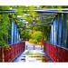 Latitude Run® Johnson Street Pedestrian Bridge, San Antonio Texas - Wrapped Canvas Photograph Print Canvas, in Green | 30 H x 1.5 D in | Wayfair