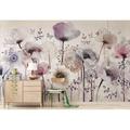 GK Wall Design Watercolor Paint Poppy Flower Removable Textured Wallpaper Non-Woven in Gray/White | 204 W in | Wayfair GKWP000281W204H114