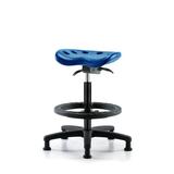 Inbox Zero Tractor Sit-Stand Height Adjustable Lab Stool Plastic/Metal in Blue | 29 H x 25 W x 25 D in | Wayfair 7669D1D20F774401B28E96C5DBFF2C0F