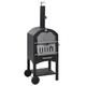 Arlmont & Co. Charcoal Fired Outdoor Pizza Oven w/ Fireclay Stone Steel in Black/Brown/Gray | 61.8 H x 25.6 W x 23.6 D in | Wayfair