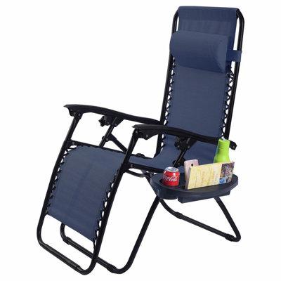 Arlmont Co Outdoor Folding Zero Gravity Reclining Lounge Chair Light Metal In Blue Size 43 3 H X 25 2 W X 35 4 D In Wayfair From Arlmont Co Accuweather Shop