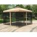 10' X 10 'Metal Gazebo With Double Roof And Netting- Jeco Wholesale GZ2