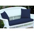 Midnight Blue Loveseat Cushion With Pillows- Jeco Wholesale FS011-CL