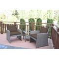 Mirabelle 3 Pieces Bistro Set With 2 Inch Brown Cushion- Jeco Wholesale W00405-3S-FS007