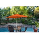 6.5' X 10' Aluminum Patio Market Umbrella Tilt With Crank - Orange Fabric/Grey Pole- Jeco Wholesale UBP64-UBF69