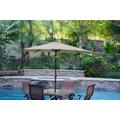 9Ft. Aluminum Patio Market Umbrella Tilt With Crank - Tan Fabric/Black Pole- Jeco Wholesale UBP92-UBF92