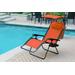 Set Of 2 Oversized Zero Gravity Chair With Sunshade And Drink Tray - Orange- Jeco Wholesale GC11_2