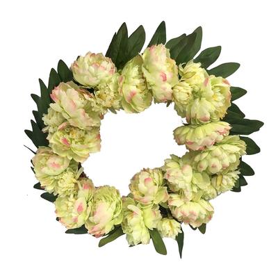 16 Inch Peony Wreath- Jeco Wholesale HD-BT119