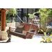 Honey Resin Wicker Porch Swing With Brown Cushion- Jeco Wholesale W00205S-C-FS007