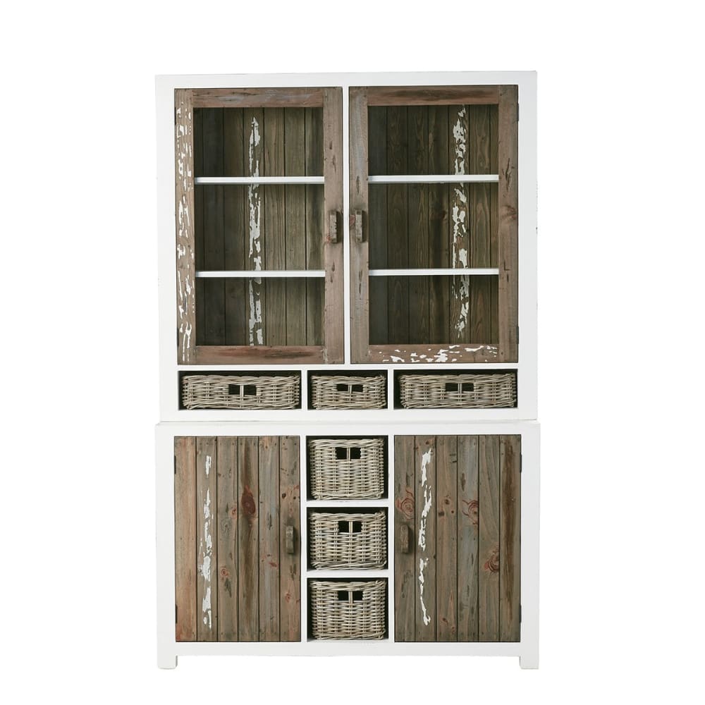 Vaisselier en pin recyclé massif