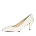 Rainbow Club Brautschuhe Brooke - Pumps Off White/Weiß Metallic Textil - Gr 36.5 EU 3.5 UK