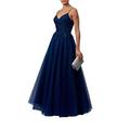 Mascara Navy MC11926 Floral Tulle Prom Dress UK 4