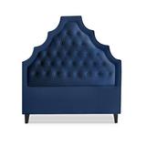 My Chic Nest Lexi Panel Headboard Upholstered/Velvet/Polyester/Cotton in Black | 65 H x 77 W x 5 D in | Wayfair 520-1011-1140-CK