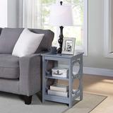 Winston Porter Minburn End Table w/ Storage Wood in Gray | 23.75 H x 15.75 W x 15.75 D in | Wayfair BCHH6942 40979303