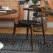 Stalwart Modern Walnut Dining Chair by Modway Faux Leather/Wood/Upholstered in Black | 29 H x 19 W x 21.5 D in | Wayfair EEI-1080-DWL-BLK