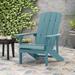 Dovecove Plastic Outdoor Patio Adirondack Chair in Blue | 36.2 H x 21.5 W x 31.9 D in | Wayfair A5A4ED49CA4B4F088BF338F5D3F9A014