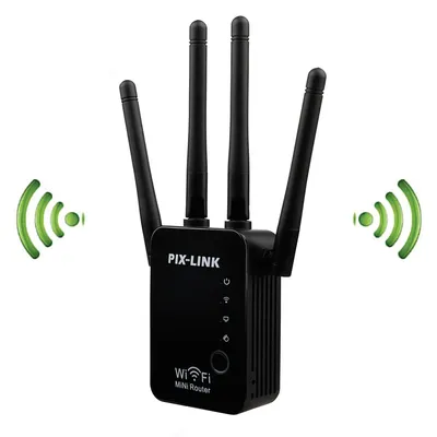 PIXLINK-Routeur sans fil 300Mbps répéteur Wi-Fi booster de signal réseau divulguer installation