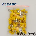 RV5.5-6 anneau jaune isolé terminal câble sertissage Terminal costume 4-6mm2 câble fil connecteur