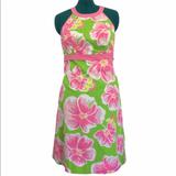Lilly Pulitzer Dresses | Lilly Pulitzer Halter Dress | Maui Punch Sz 10 Euc | Color: Green/Pink | Size: 10