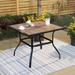 Lark Manor™ Alyah Square 4 - Person 37" Long Outdoor Dining Set w/ Cushions & Umbrella | 37 W x 37 D in | Wayfair B7B253831F0B4D6D8A9C1B022C43F97B