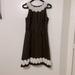 Kate Spade Dresses | Kate Spade Linen, Flower Appliqu Dress. | Color: Brown/White | Size: 6