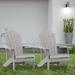 Highland Dunes Keysville Lightweight Adirondack Chair Plastic/Resin in Gray | 36.2 H x 21.5 W x 31.9 D in | Wayfair