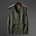 Gilet militaire avec de nombreuses poches pour homme veste sans manches grande taille 6XL 7XL 8XL