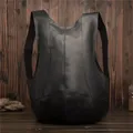 Sac à dos en cuir véritable pour hommes personnalisé rétro voyage affaires grand fourre-tout sacs à