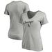 Women's Fanatics Branded Heathered Gray Chicago White Sox Team Logo Lockup V-Neck T-Shirt