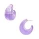 Kate Spade Jewelry | Kate Spade Adore-Ables Huggie Hoop Earrings In Lilac Purple | Color: Gold/Purple | Size: Os