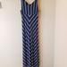 Athleta Dresses | Athleta | Santorini Midi/Maxi Dress /Navy Chevron | Color: Blue/White | Size: M