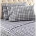 Micro Flannel® Plaid Grey Print Sheet Set by Shavel Home Products in Plaid Gray (Size CALKNG)