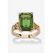 Women's Yellow Gold Plated Simulated Birthstone Ring by PalmBeach Jewelry in August (Size 10)