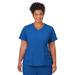 Plus Size Women's Jockey Scrubs Women's Mock Wrap Top by Jockey Encompass Scrubs in Royal (Size XL(18-20))