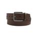 Men's Big & Tall Casual Stitched Edge Leather Belt by KingSize in Brown (Size 52/54)