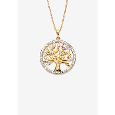 Women's Gold over Silver Tree of Life Pendant Diam...