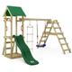 Wickey Spielhaus Spielturm TinyLoft mit Schaukel & Rutsche, Kletterturm mit Sandkasten, Leiter &