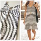 J. Crew Dresses | J. Crew | Striped Twisted Racerback Marlie Dress | Color: Black/White | Size: 00