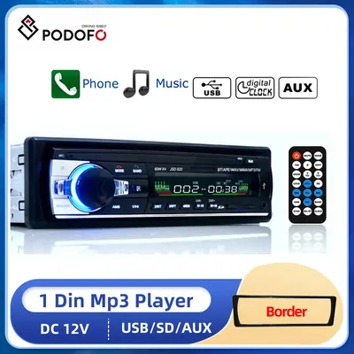 PodoNuremberg 1 Din Bluetooth Autoradio SD Radio Voiture 12V JSD-520 Lecteur MP3 AUX-IN Voiture