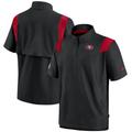 Men's Nike Black San Francisco 49ers Sideline Coaches Short Sleeve Quarter-Zip Jacket