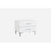 Orren Ellis Anuja 2 - Drawer Solid Wood Nightstand in White Wood in Brown | 21 H x 25 W x 18 D in | Wayfair 36D030DC3B3E48D6A9C5F786C46FA0F2