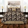 Red Barrel Studio® Josephine Floral Twin Comforter Set Polyester/Polyfill/Microfiber in Brown | Full/Double Comforter | Wayfair