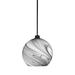 Ivy Bronx Kimbro 1-Light Stem Hung Pendant Glass in Black | 13.75 H x 13.75 W x 13.75 D in | Wayfair 03AFA8D55F5B45DAA0949E052E745D8B