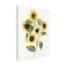 Gracie Oaks Sunflower Composition II by Jennifer Goldberger - Wrapped Canvas Graphic Art Print Canvas in Green/White/Yellow | Wayfair