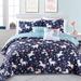 Unicorn Heart Quilt Navy/Multi 4PC Set Twin - PB&J 16T004153