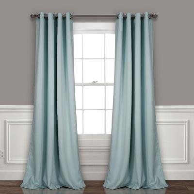 Lush Décor Insulated Grommet Blackout Window Curtain Panels Blue Set 52X108 - Lush Decor 16T004118