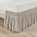 Ruched Ruffle Elastic Easy Wrap Around Bedskirt Neutral Single Queen/King/Cal King - Lush Decor 16T005510