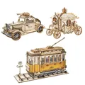 Robotime – modèle de voiture Vintage Rolife 3D Puzzle en bois jouets pour enfants et adultes TG504