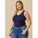 Plus Size Easy Basic Knit Tank Top