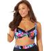 Plus Size Women's Captain Underwire Bikini Top by Swimsuits For All in Blooming Floral (Size 16)